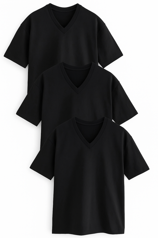 V-neck Oversize T-shirt 3pk