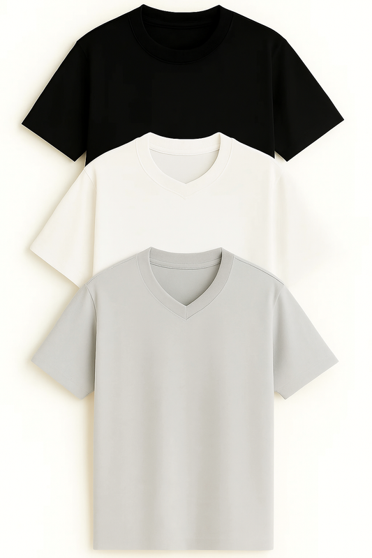 V-neck Oversize T-shirt 3pk