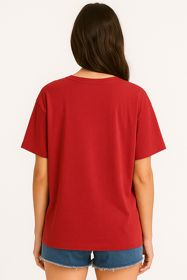 V-neck Women Oversized T-shirt HB