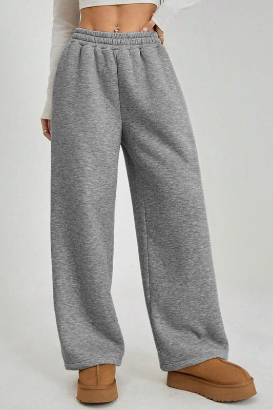 Wide Leg Fleece Lined Sweatpants
