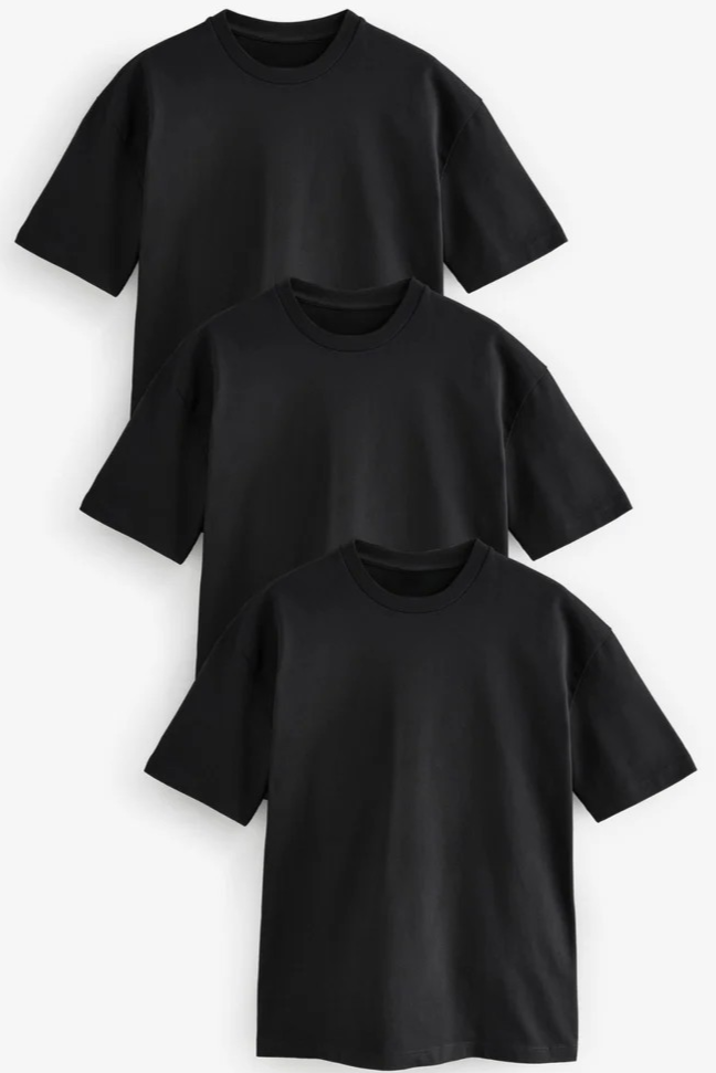 Black Oversized T-shirt 3pk HB