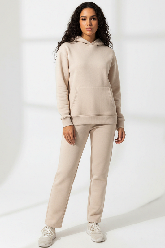 Hoodie + Straight Leg Sweat Pants Sets