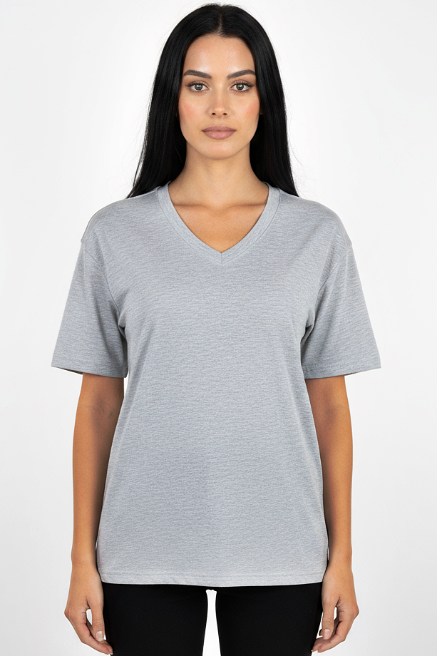 V-neck Women Oversized T-shirt HB