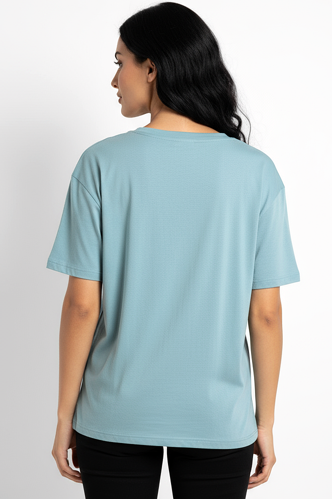 V-neck Women Oversized T-shirt HB