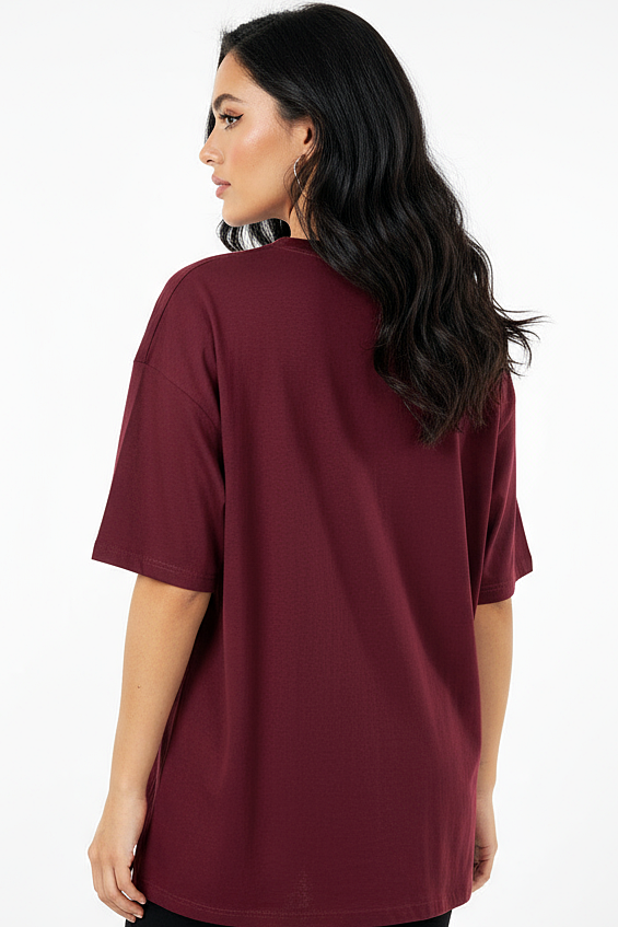 V-neck Women Oversized T-shirt HB