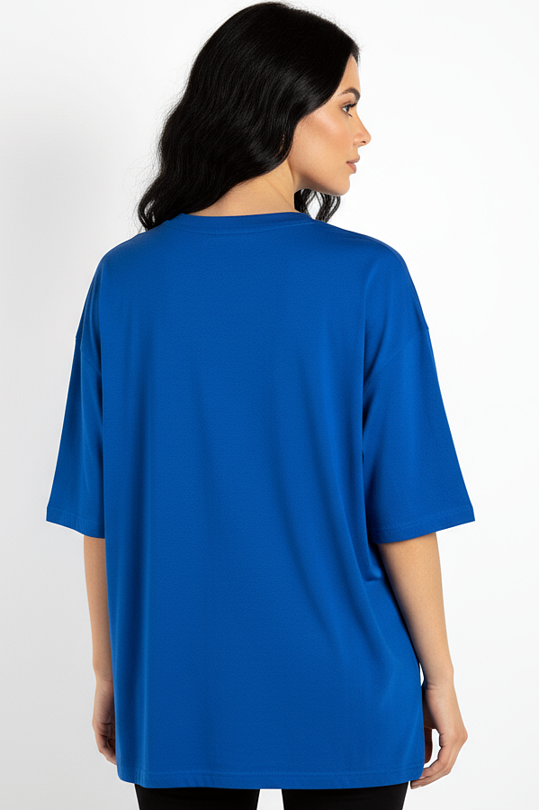 V-neck Women Oversized T-shirt HB