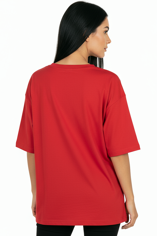 V-neck Women Oversized T-shirt HB