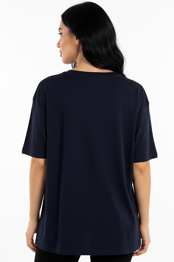 V-neck Women Oversized T-shirt HB