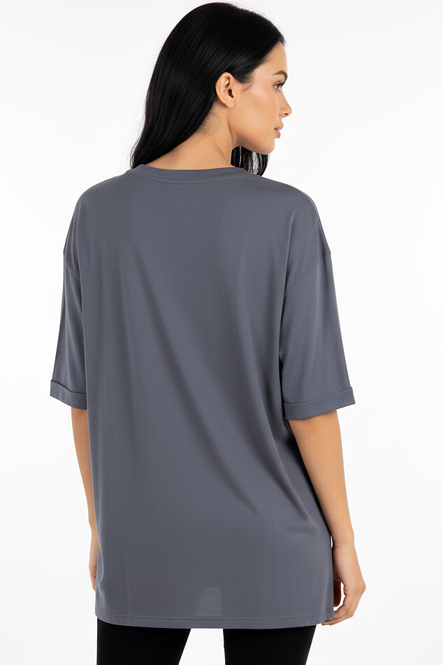 V-neck Women Oversized T-shirt HB