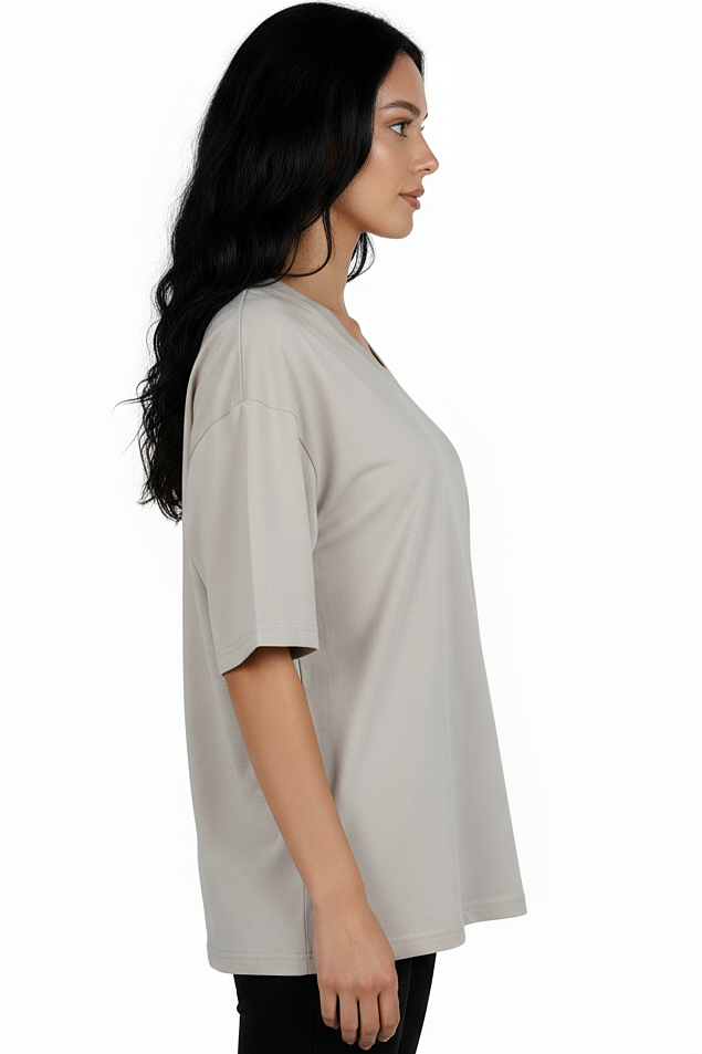 V-neck Women Oversized T-shirt HB