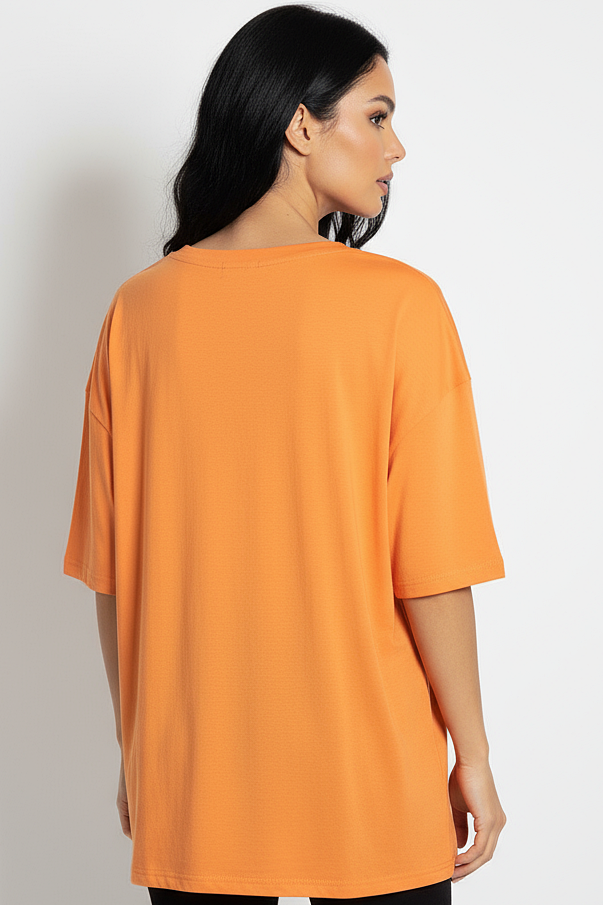 V-neck Women Oversized T-shirt HB