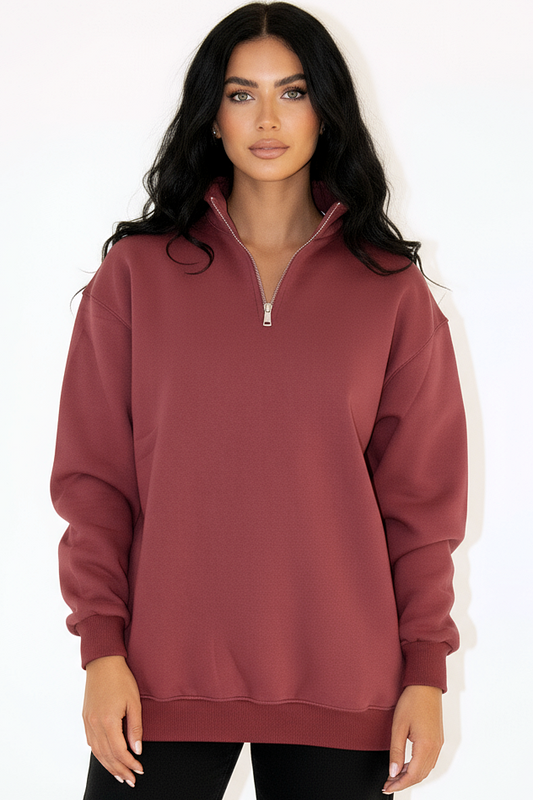Oversized Quarter Zip