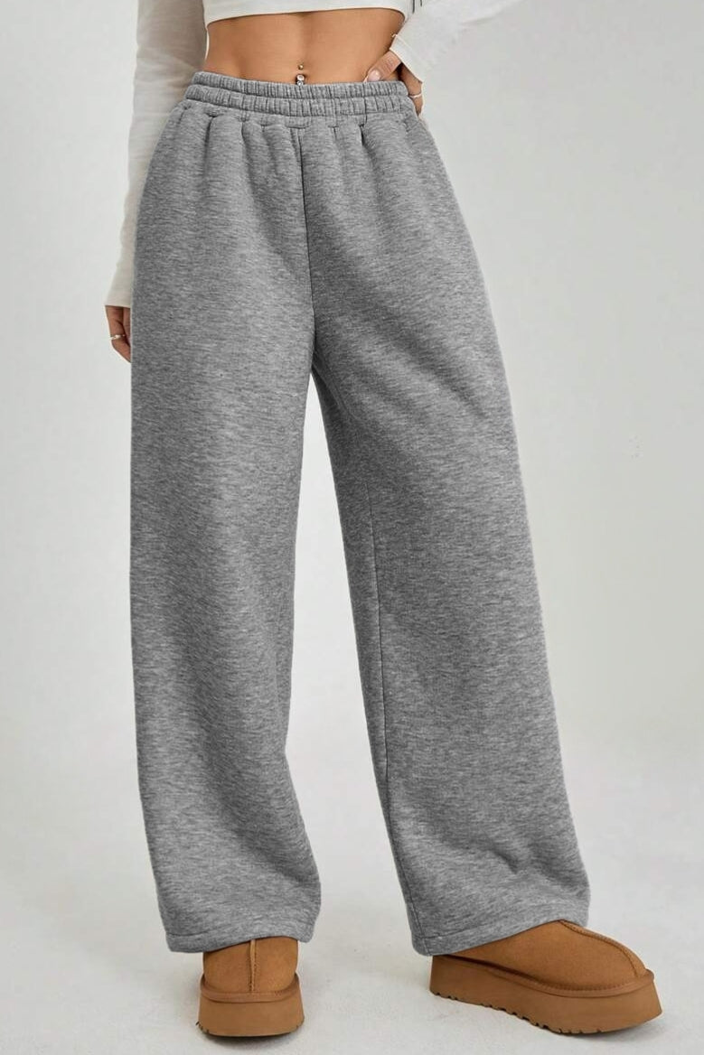 Wide Leg Fleece Lined Sweatpants