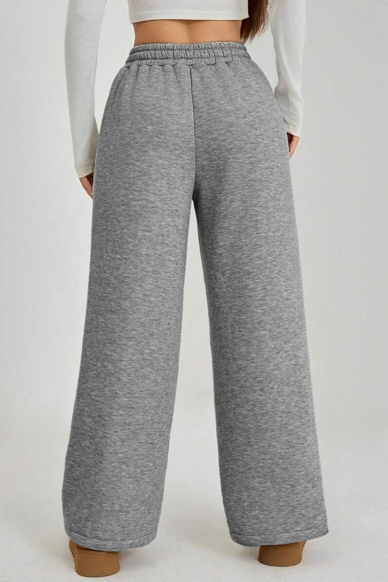 Wide Leg Fleece Lined Sweatpants