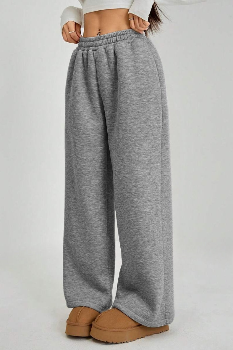 Wide Leg Fleece Lined Sweatpants