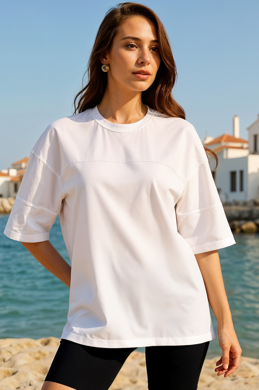 Middle cut Oversized  T-shirt
