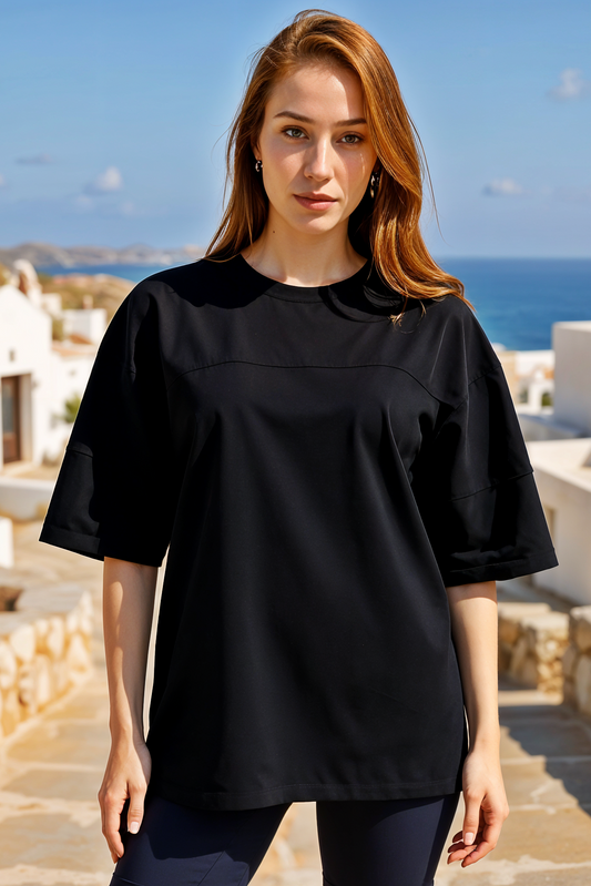 Middle cut Oversized  T-shirt