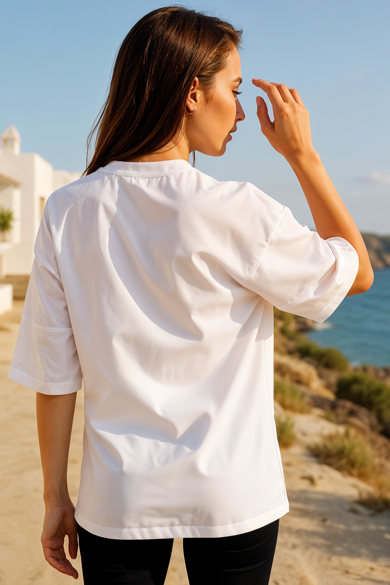 Middle cut Oversized  T-shirt