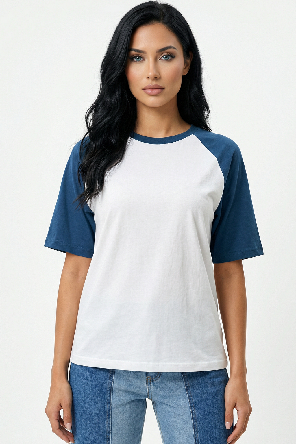 Pack of 3 Raglan Tee Mix - White/Teal