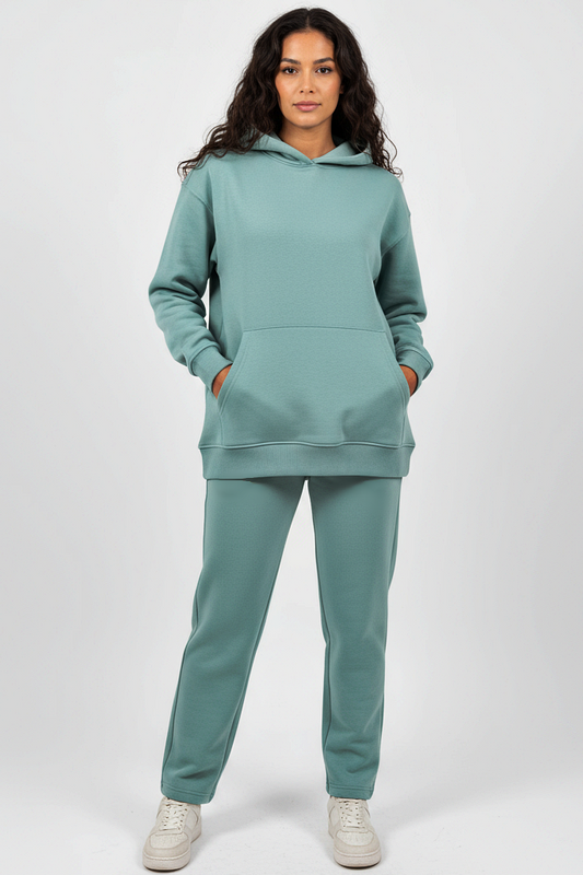 Hoodie + Straight Leg Sweat Pants Sets