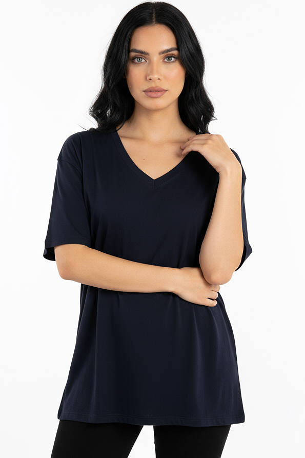 Pack of 3 V-neck Women Tee Mix - Black