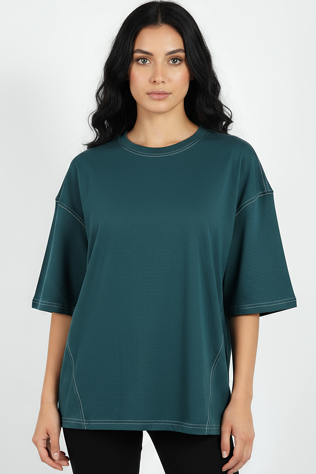 Pack of 3 Stitching Tee V2 Mix - Emerald Green