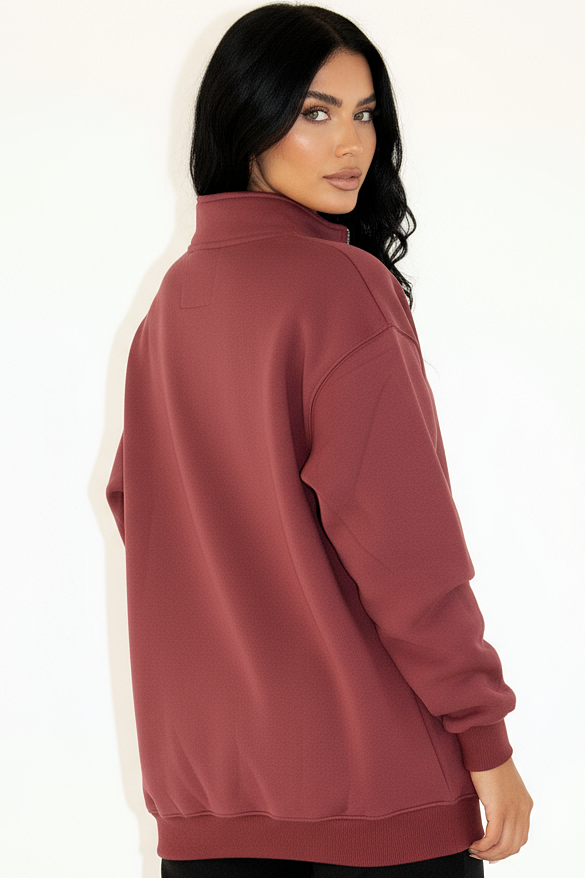 Oversized Quarter Zip