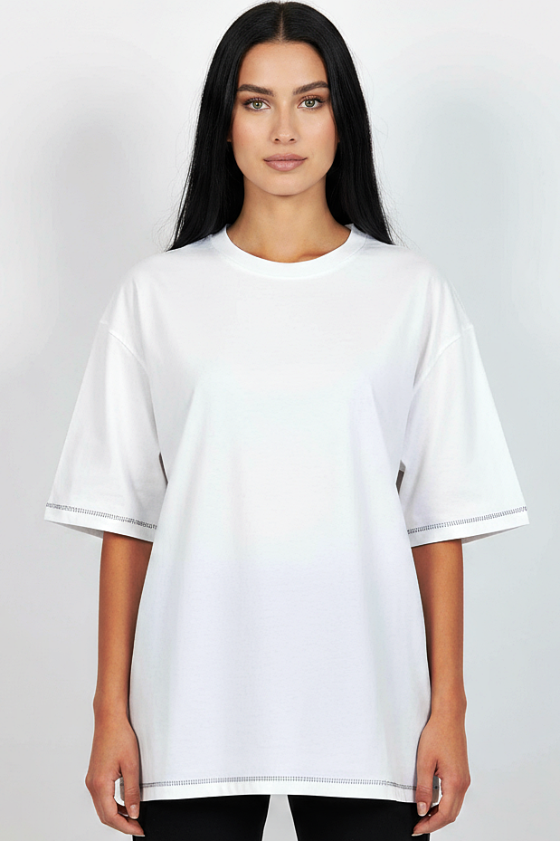 Pack of 3 Stitching Tee Mix - White