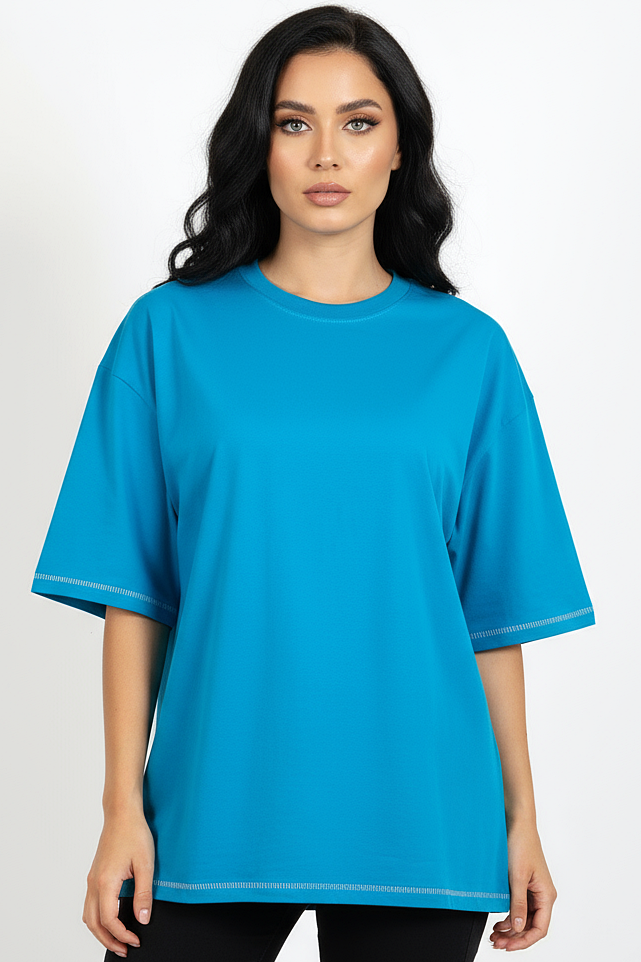 Pack of 3 Stitching Tee Mix - Turquoise