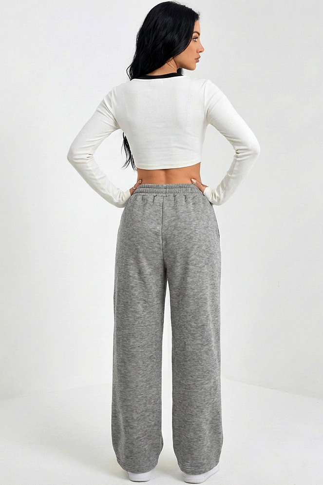 Wide Leg Fleece Lined Sweatpants