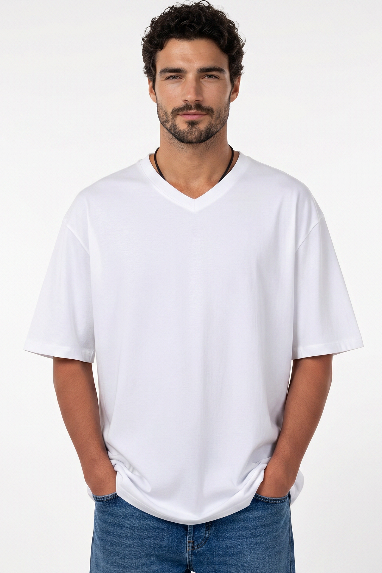 Pack of 3 V-neck Tee Mix - White