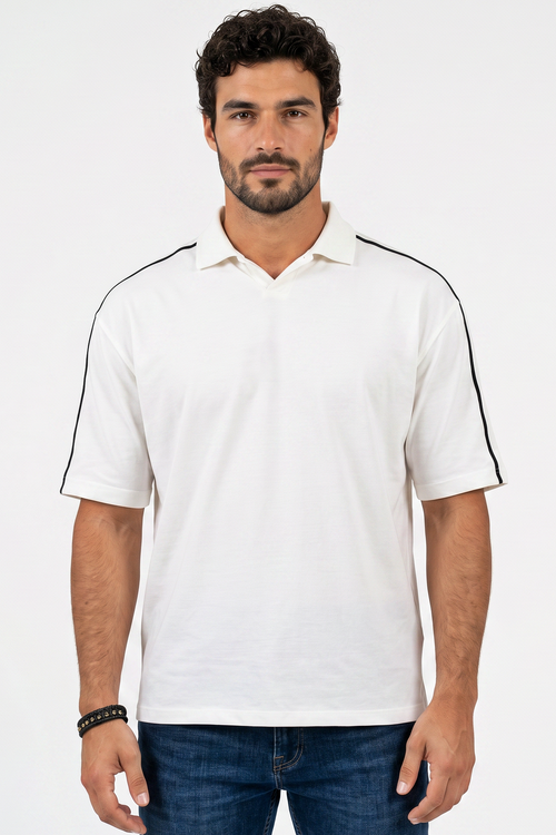 Pack of 3 V-neck Collar Tee Mix - Offwhite