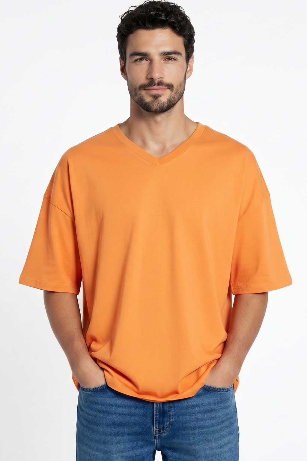 Pack of 3 V-neck Tee Mix - Orange