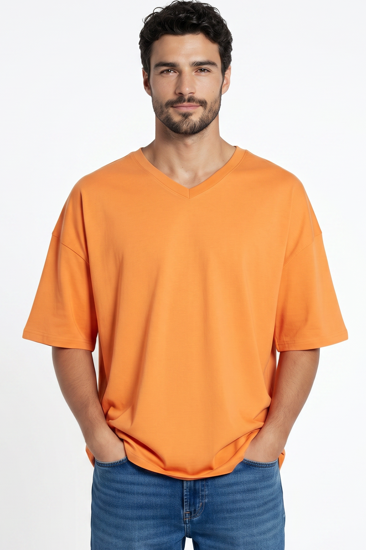 Pack of 3 V-neck Tee Mix - Orange