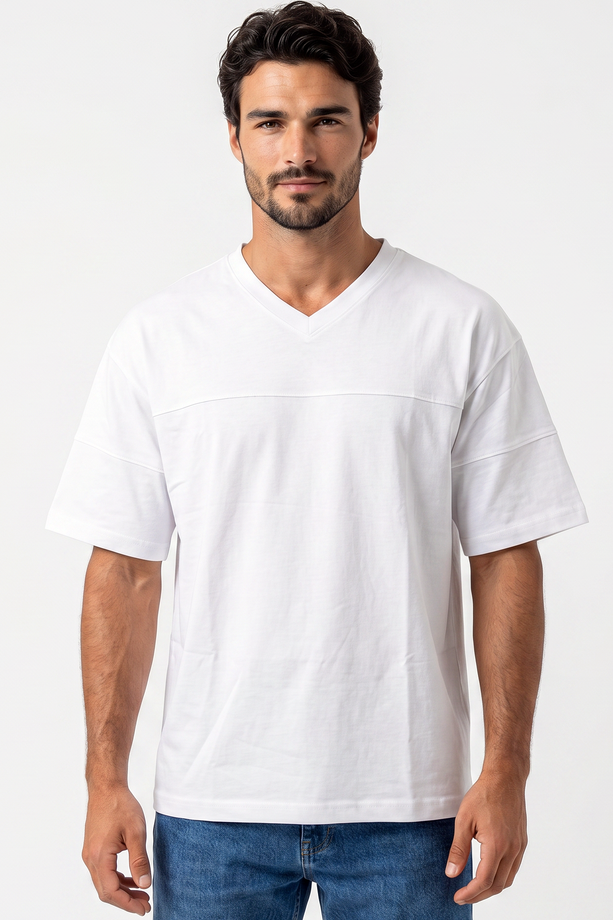 V-Neck Panelled Tee