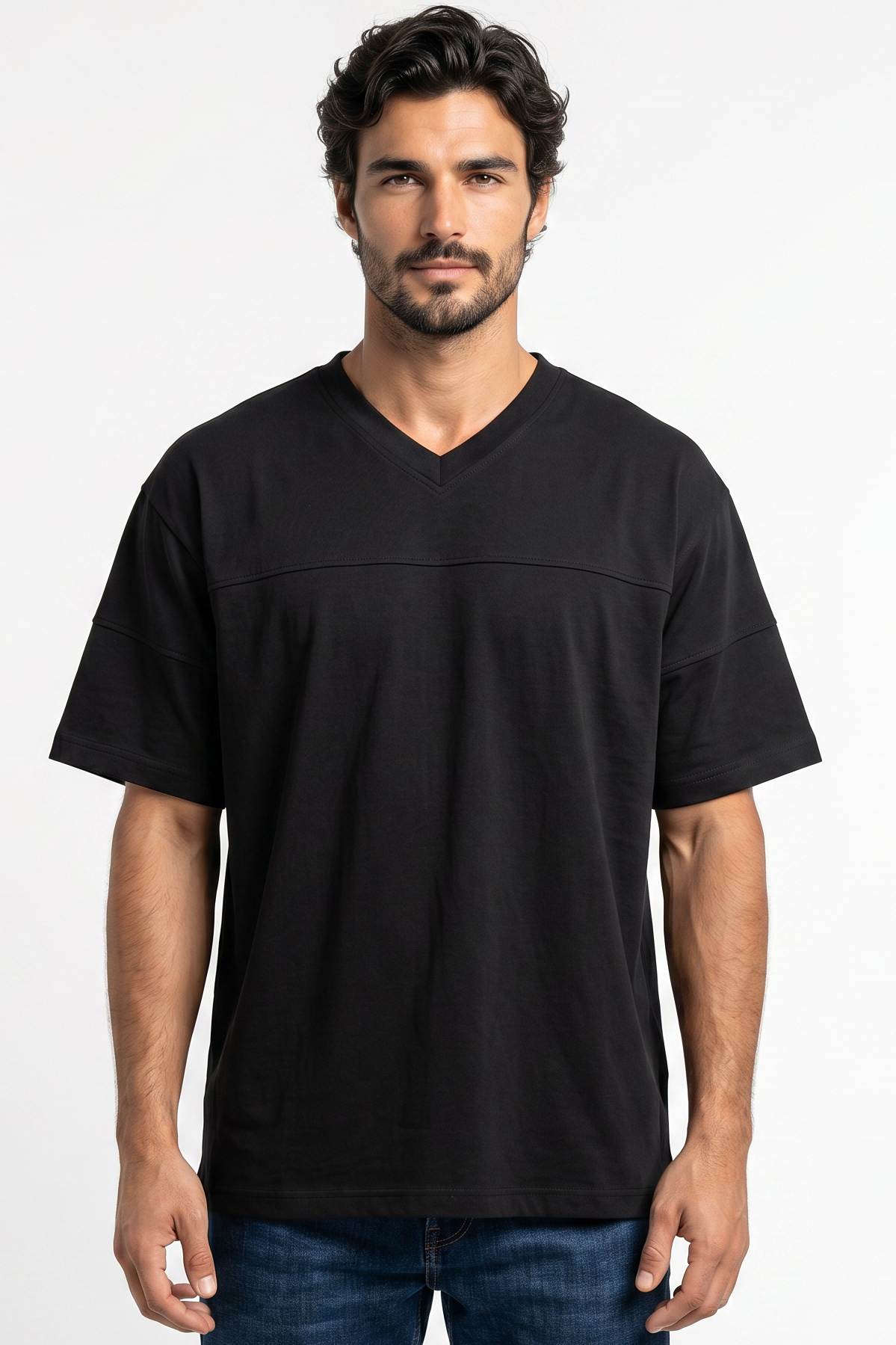 V-Neck Panelled Tee